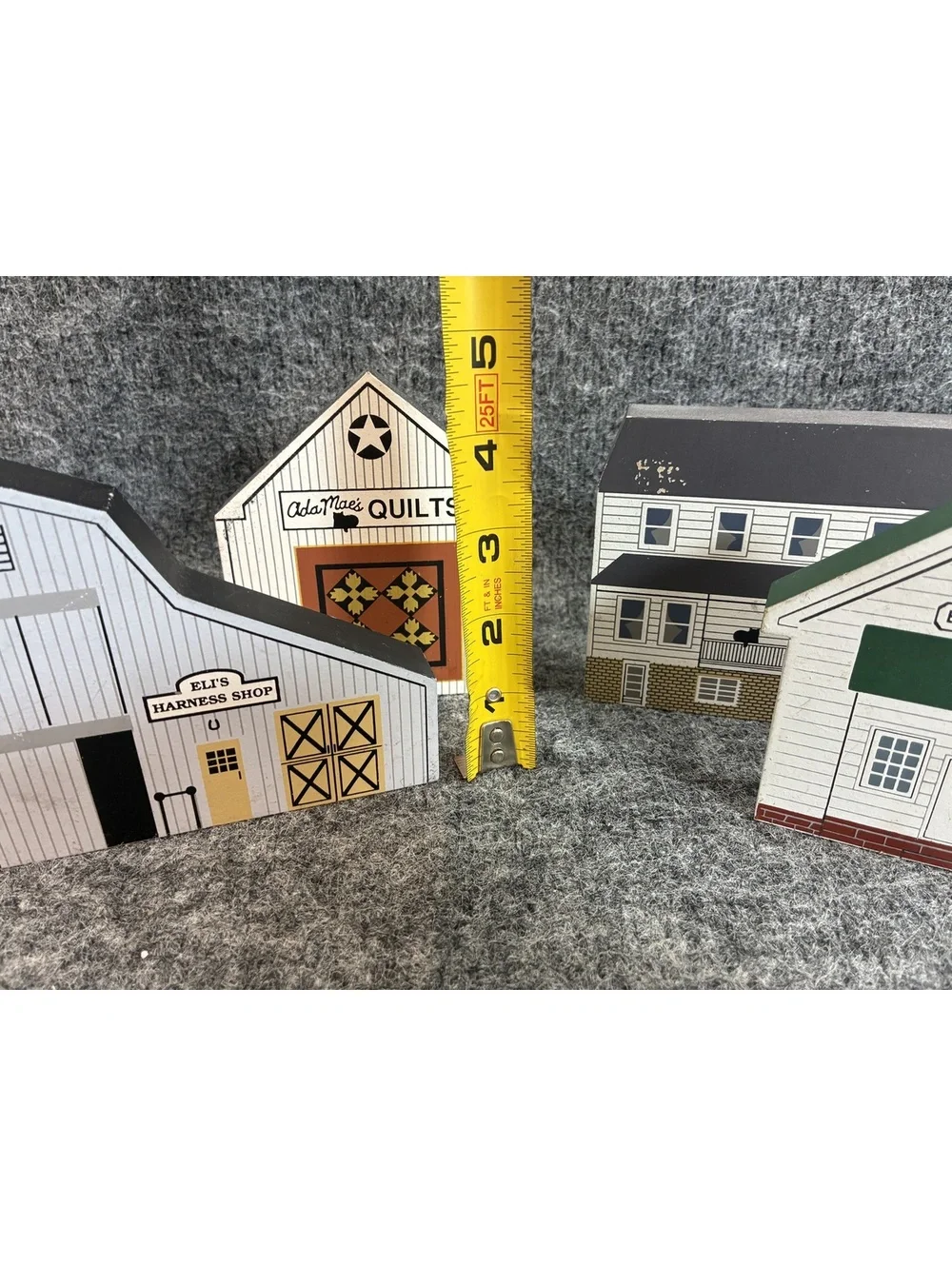 The Cat's Meow Ohio Amish Series Wooden Buildings Set of 4